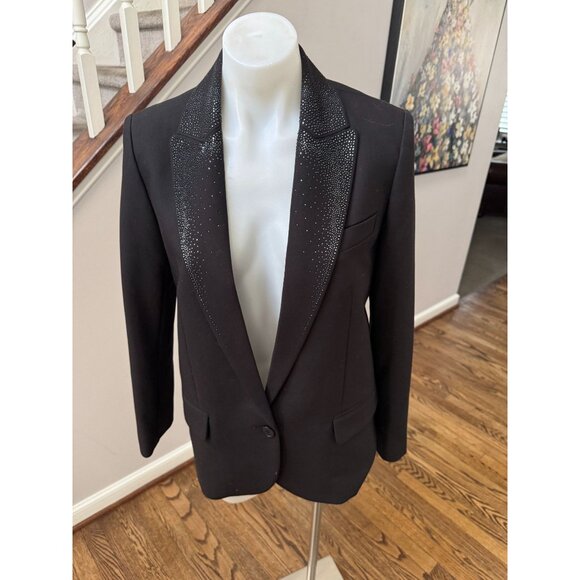 Zadig & Voltaire Viking Strass Embellished Blazer Jacket Black Size 34 / 2 / XS - Picture 4 of 5